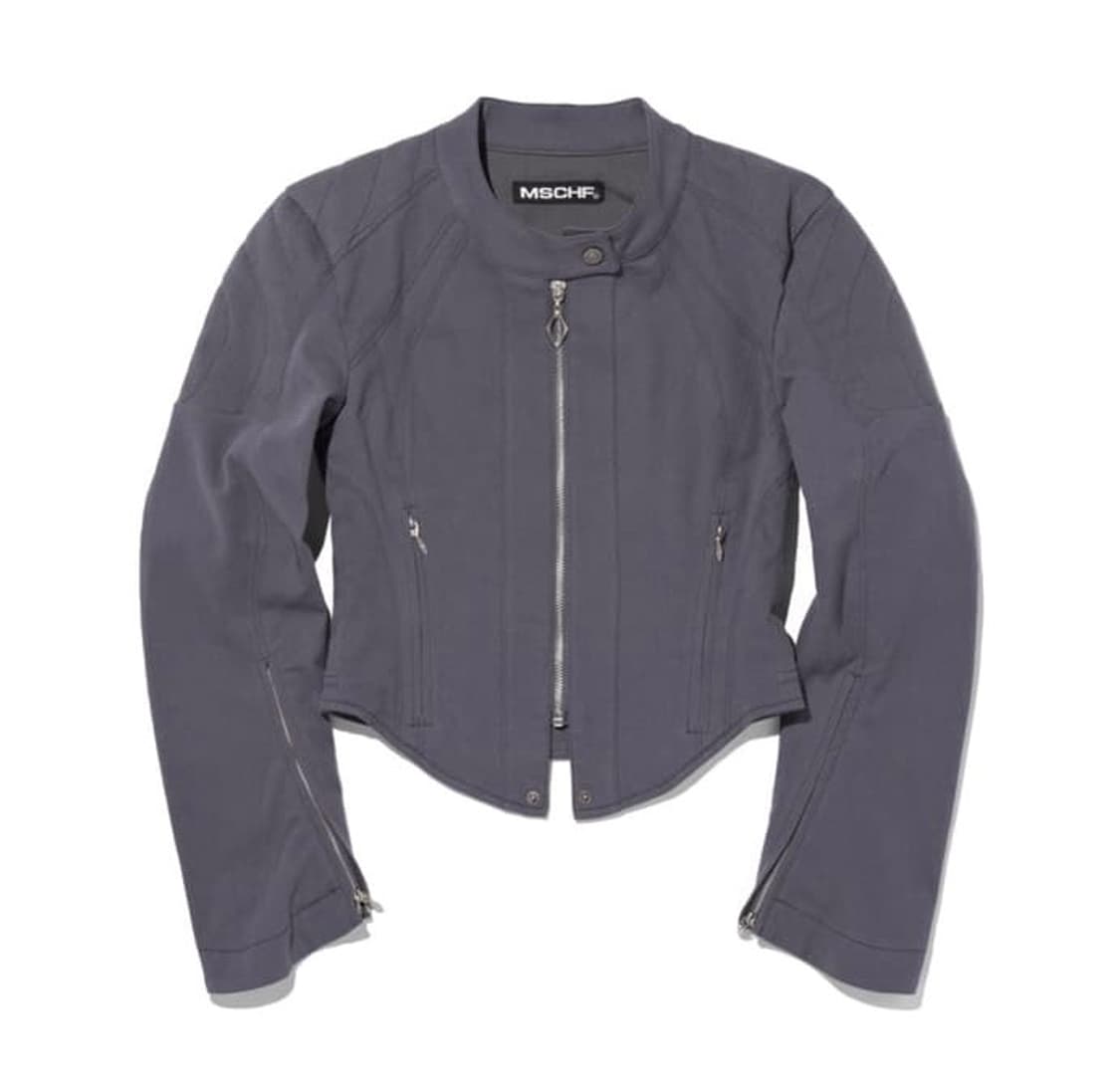 미스치프 바이커자켓 COTTON BIKER JACKET 퍼플그레이 상품이미지1