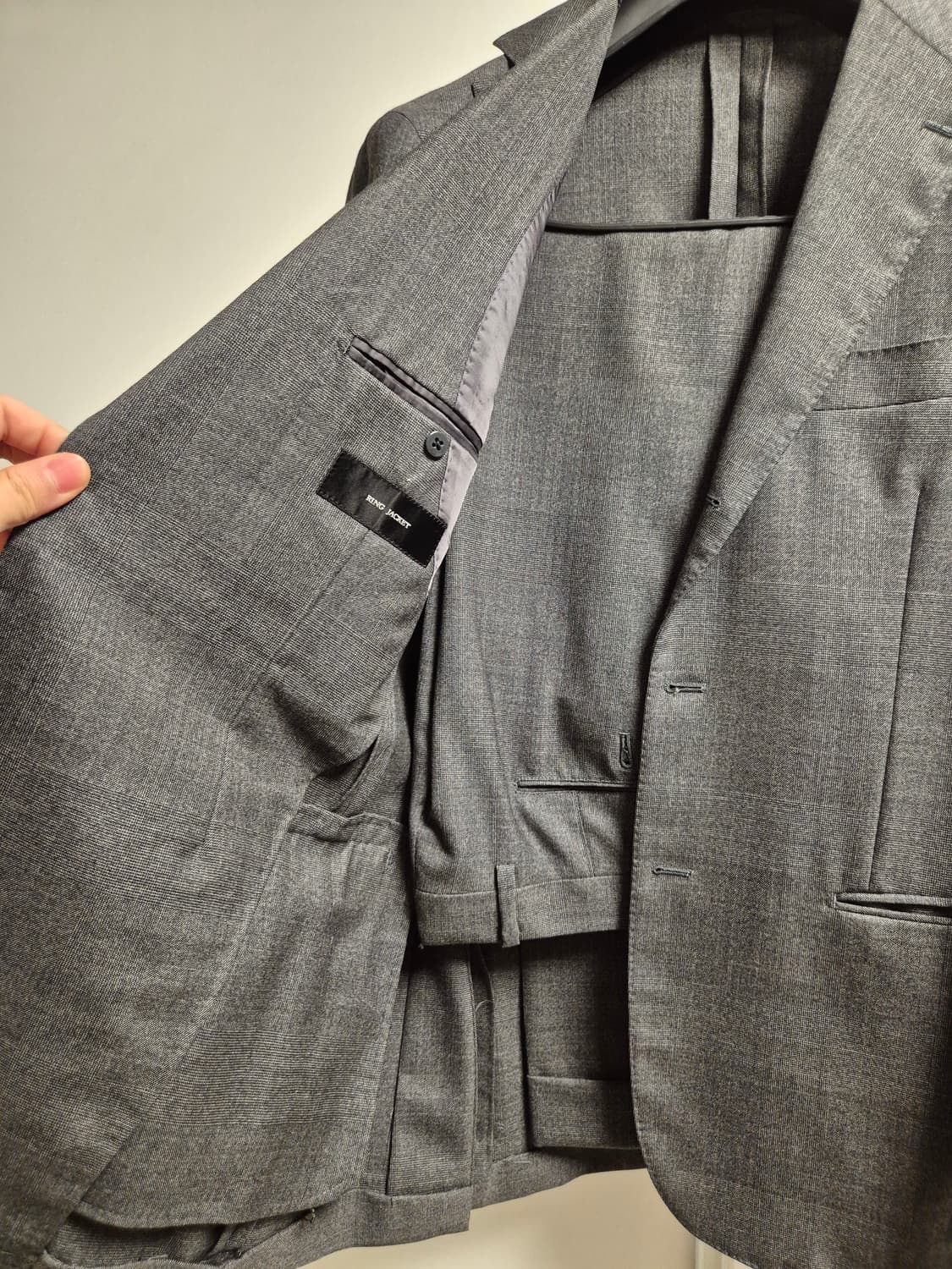 링자켓 블랙라벨 / pow 울 차콜 수트 / 48, 48 상품이미지9