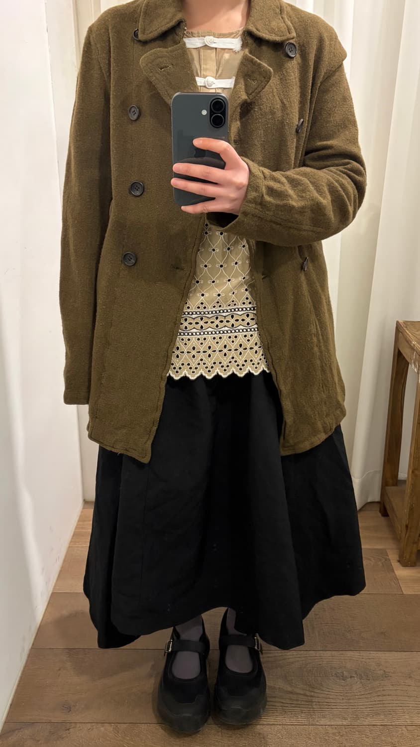 90's Fulling Wool Double Button Coat 상품이미지2
