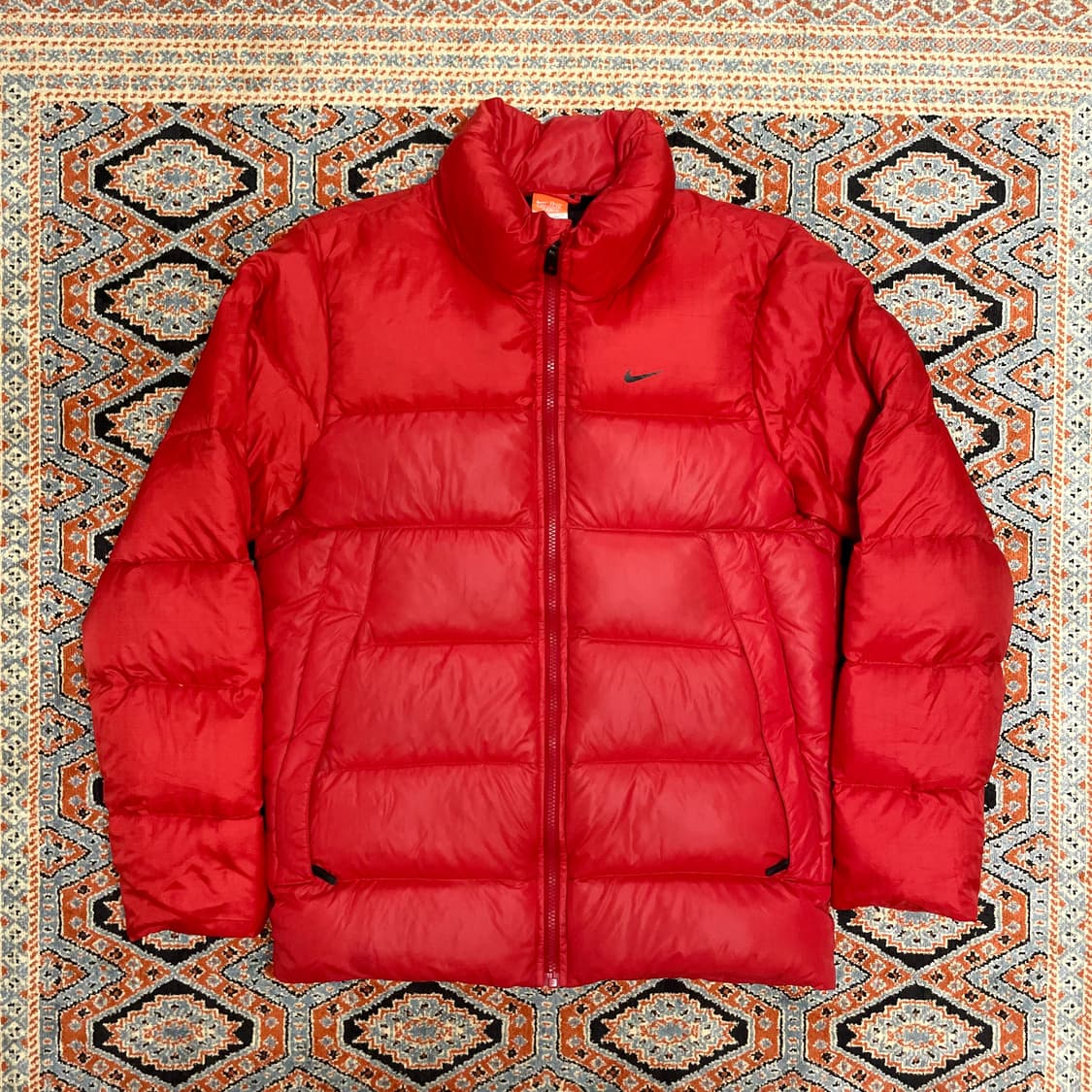 나이키 스우시로고 레드 덕다운 패딩점퍼 여성M 상품이미지1