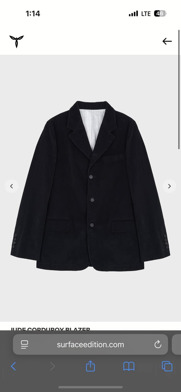 서피스 에디션 코듀로이 블레이저 L  상품이미지1