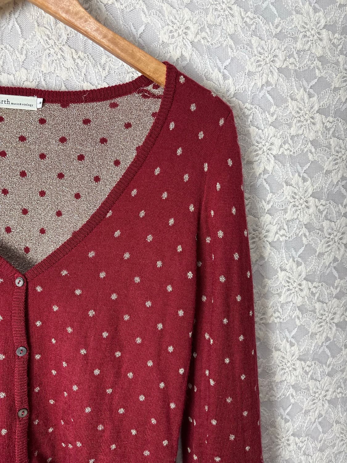 레드 도트 가디건 상품이미지7