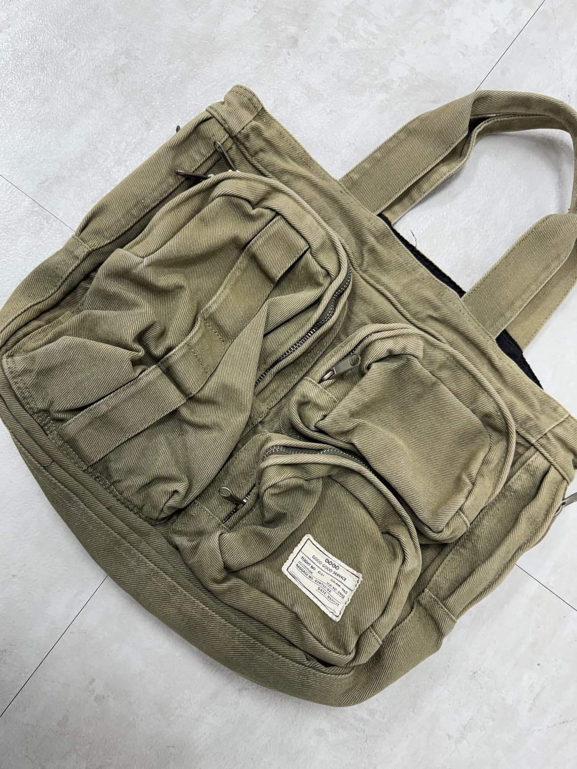 •빈티지 밀리터리 멀티포켓 토트백 상품이미지2