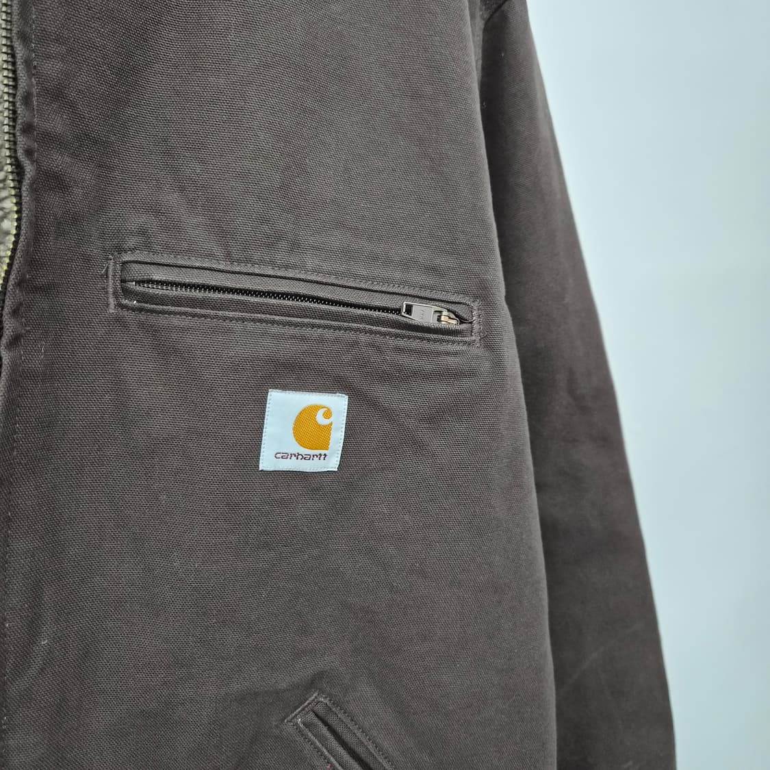 칼하트 워시드 덕 셰르파 안감 자켓 브라운 남성 L 상품이미지2