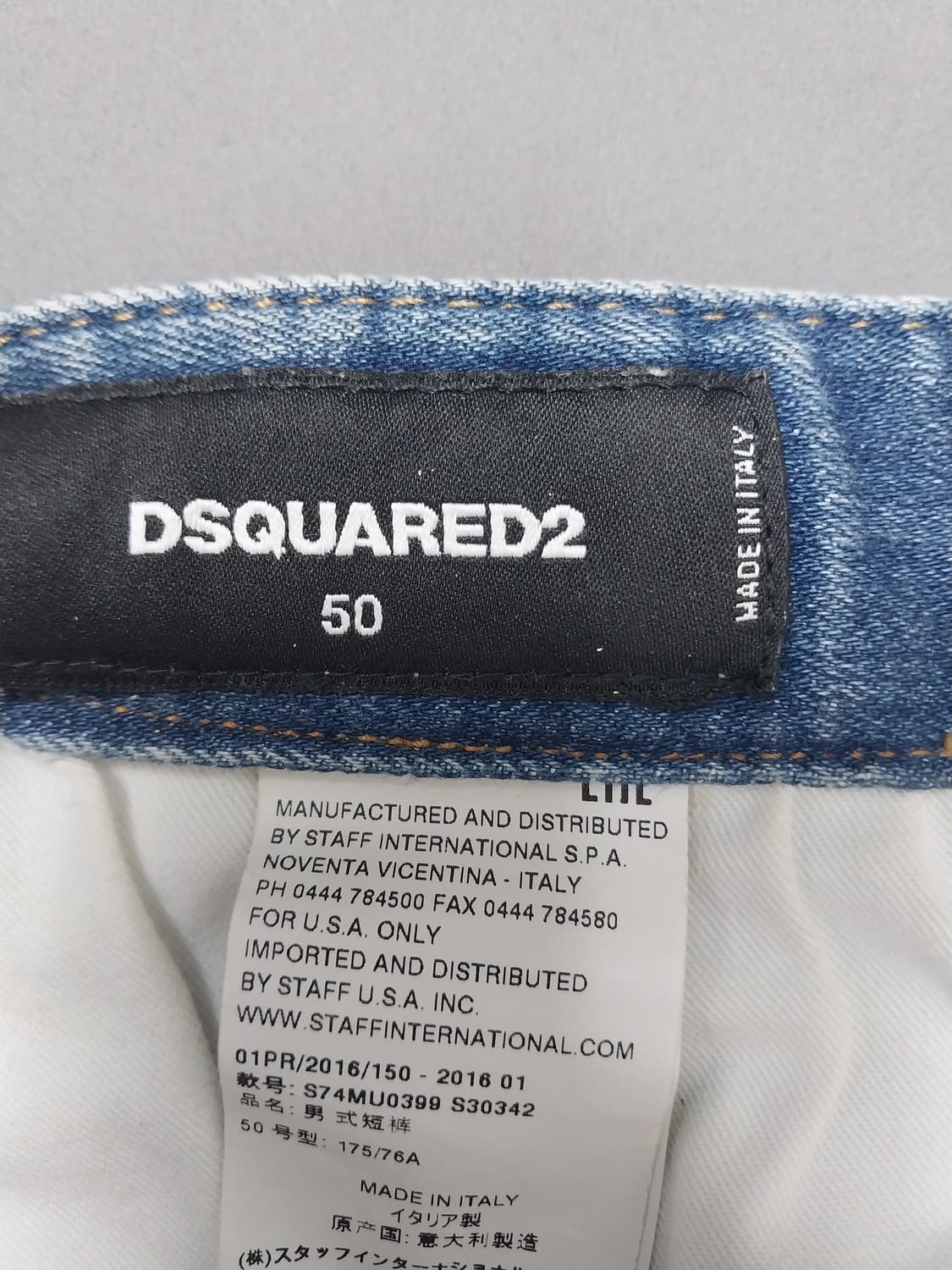 [34] 졍품 디스퀘어드2 화이트스팟 청반바지 데님 쇼츠 상품이미지9