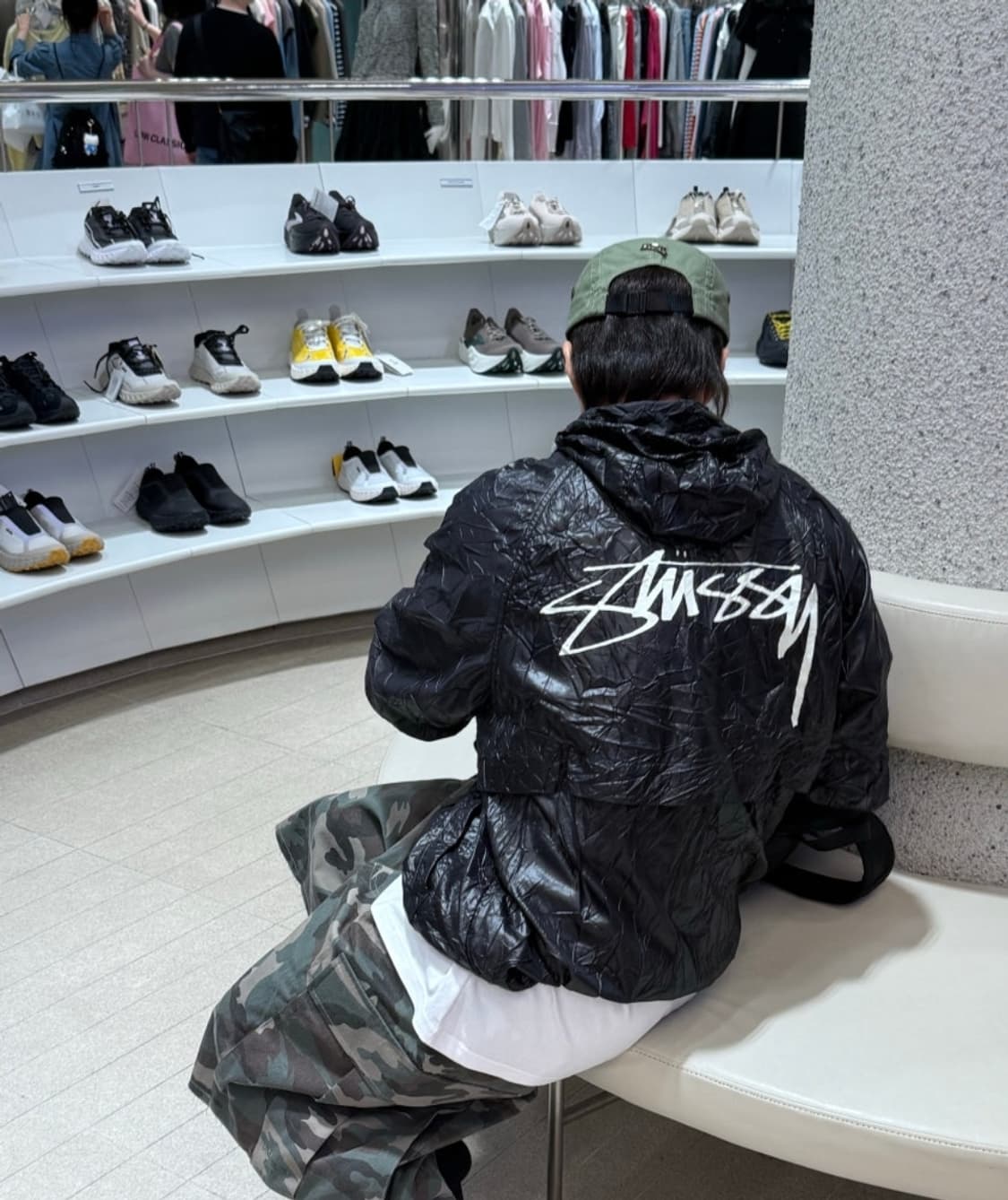 [XL] 스투시 링클 나일론 비치쉘 자켓 블랙 상품이미지2