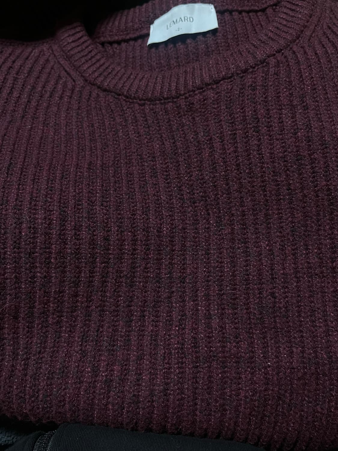 르마드 버건디 니트 상품이미지6