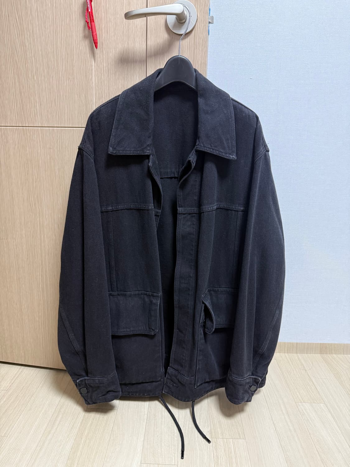 솔리드 옴므 데님 자켓 흑청 상품이미지1