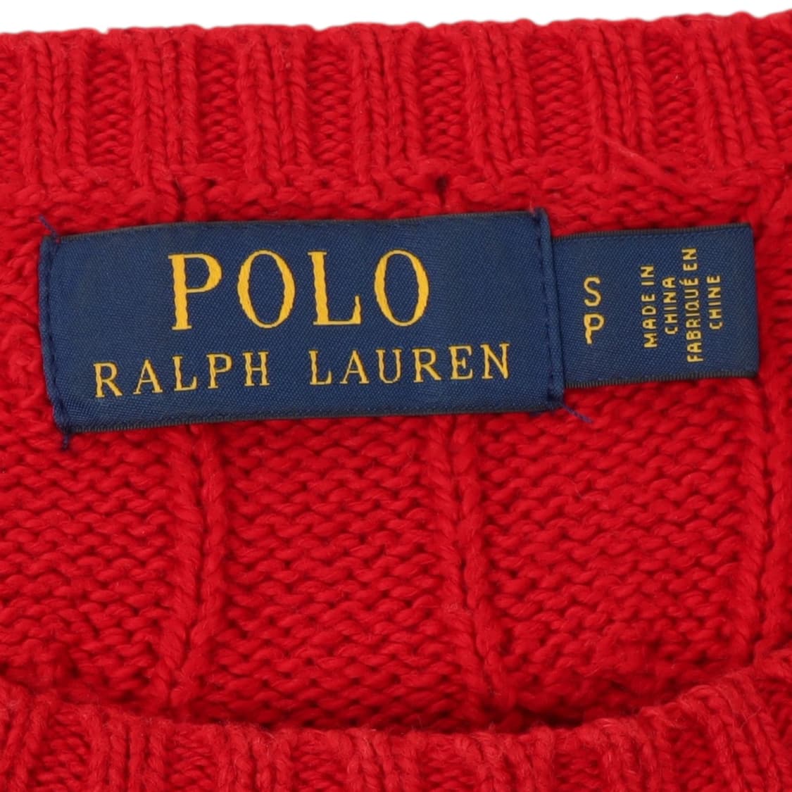 폴로 랄프로렌 레드 코튼 케이블 니트 스웨터 상품이미지8