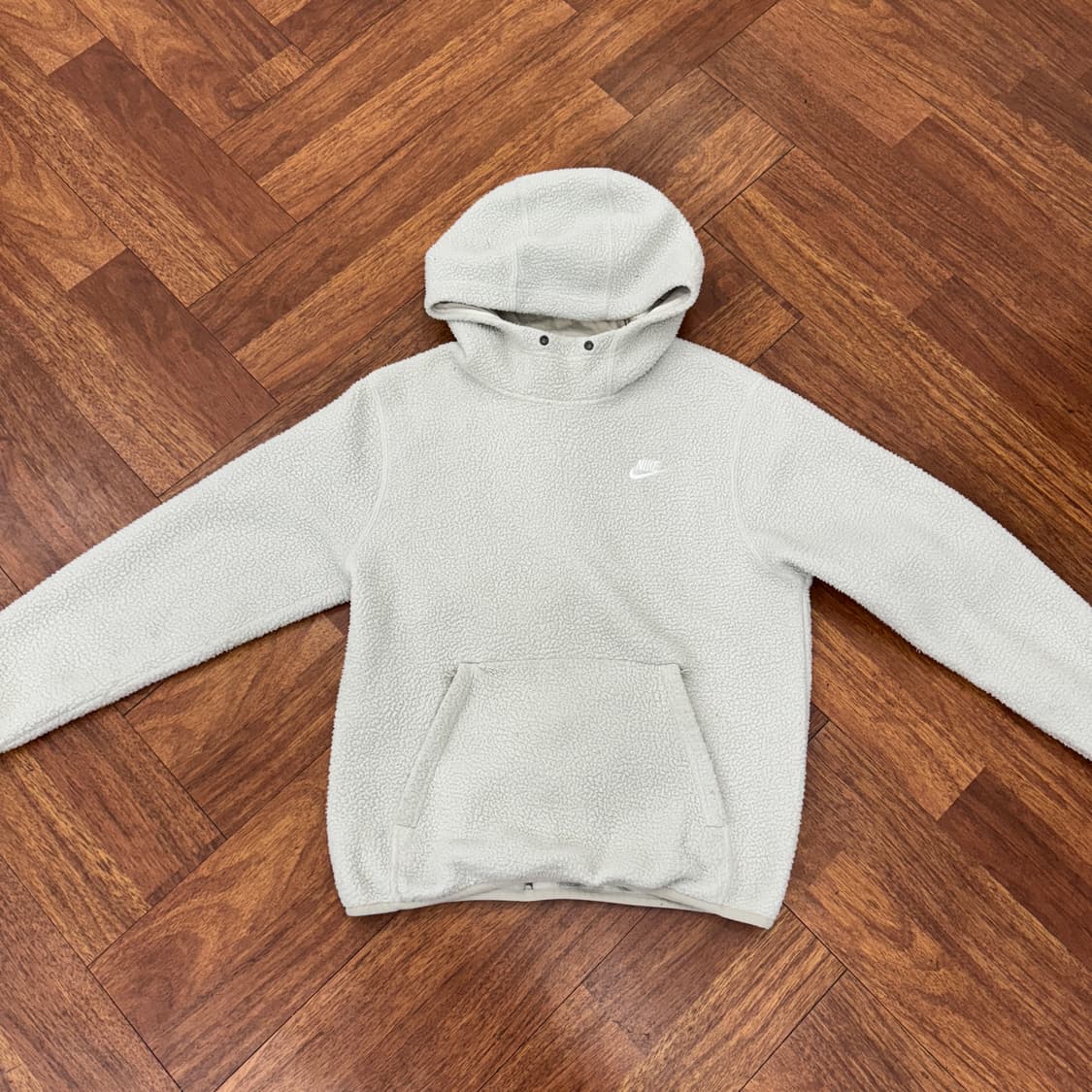 M(100) 나이키 빅로고 플리스 후드 티셔츠  상품이미지3
