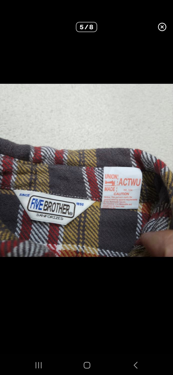 파이브브라더 플란넬 셔츠 L 상품이미지6