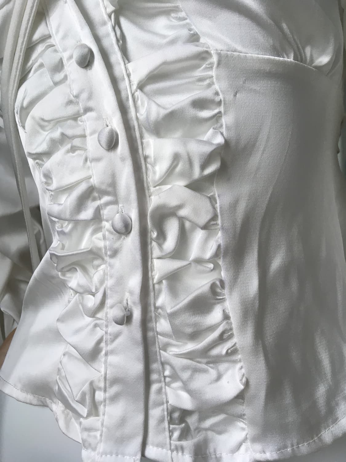 ༒ Back lace point shirring blouse 상품이미지5