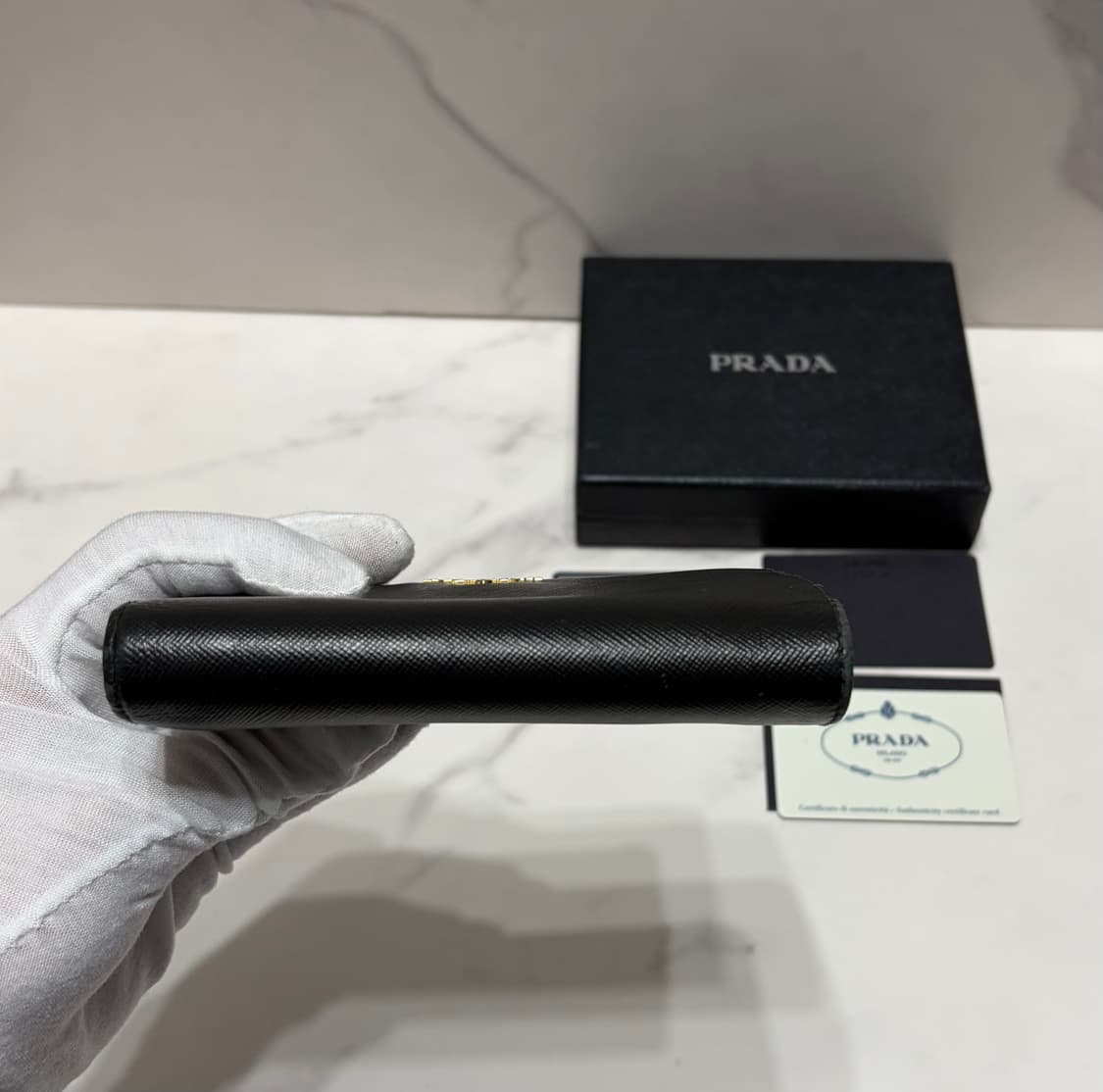 [정품] 프라다 사피아노 중지갑 블랙 백화점 풀구성 상품이미지7