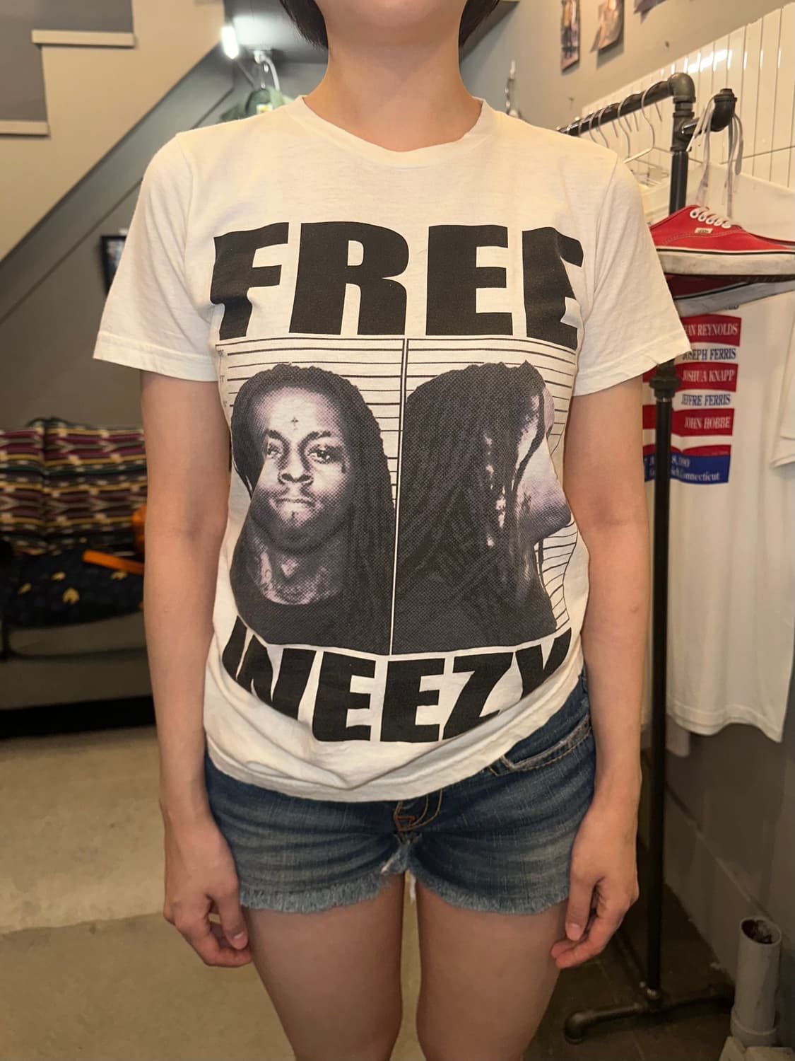 00‘s Lil Wayne Free Weezy mug shot T 상품이미지2