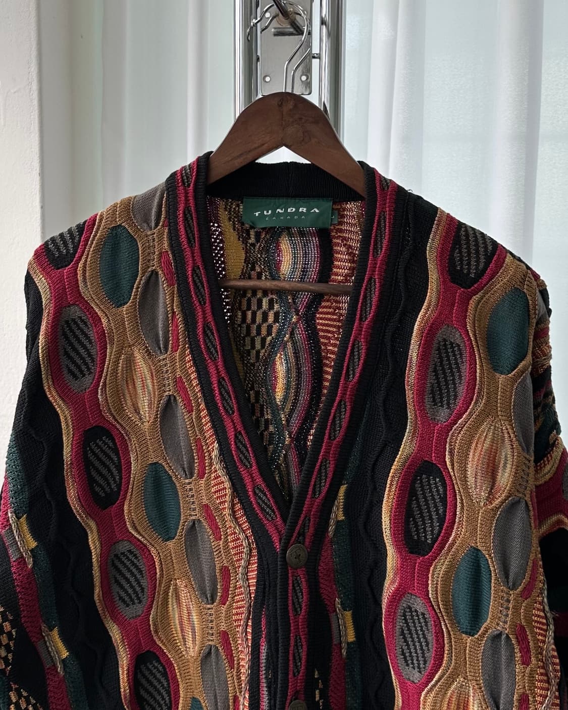 [L]툰드라 캐나다 멀티컬러 3D 케이블 니트 가디건 상품이미지4