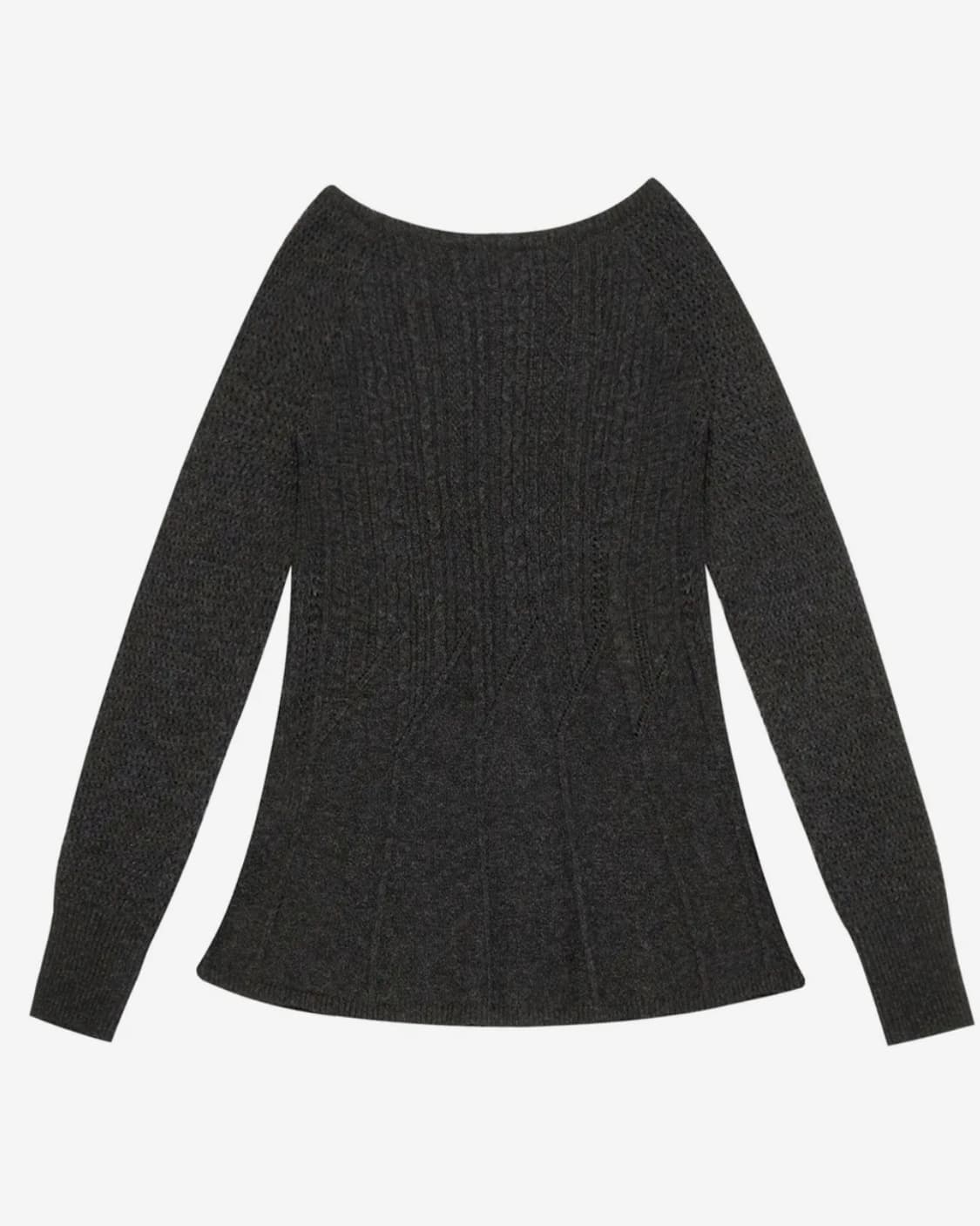 미레코 CABLE RECO KNIT OPS CHARCOAL 상품이미지2