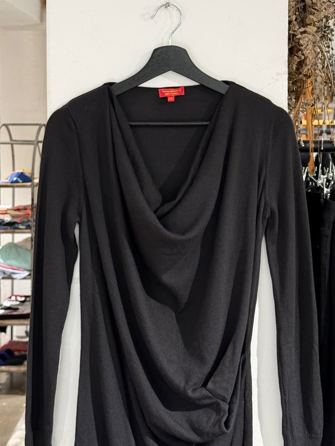 비비안웨스트우드 레드라벨 블랙 드레이프 울 드레스 상품이미지4
