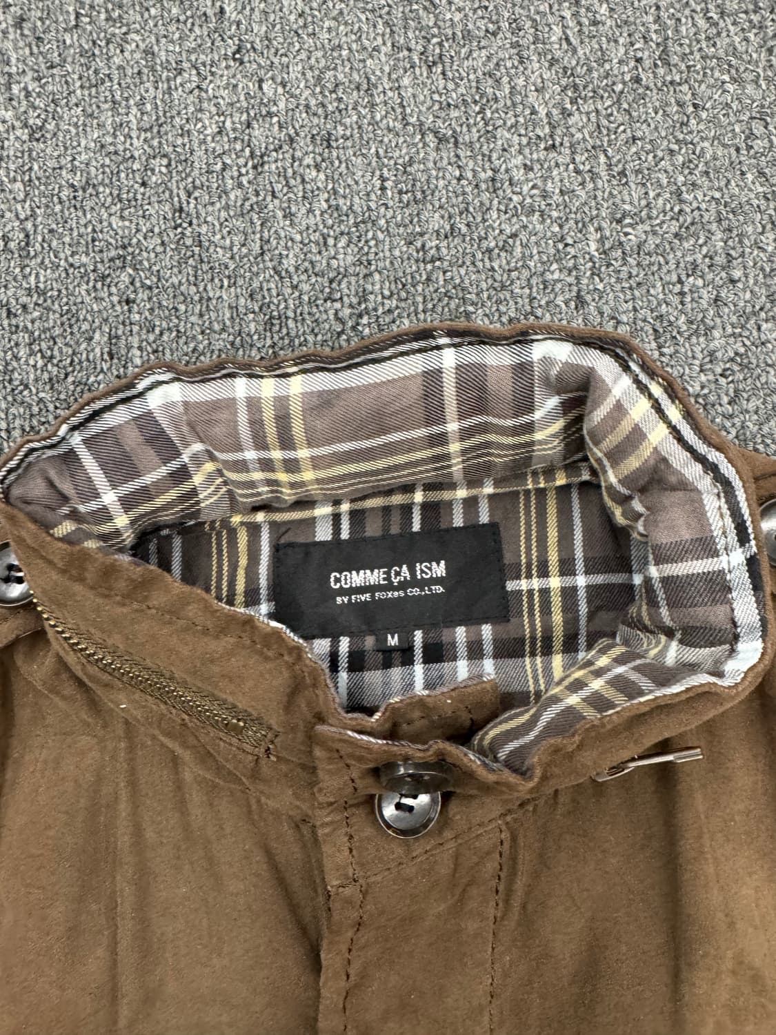 M)Comme ça ism 빈티지 스웨이드 체크포인트 베스트 상품이미지3