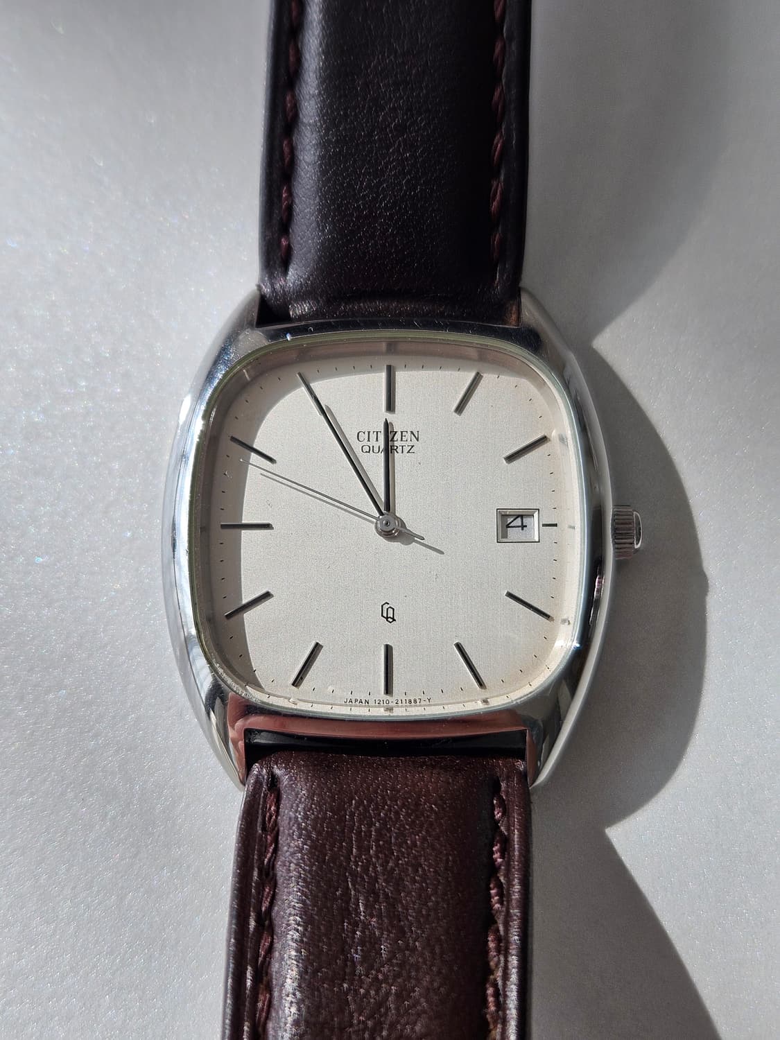 빈티지 시티즌 쿼츠 가죽 시계 상품이미지2