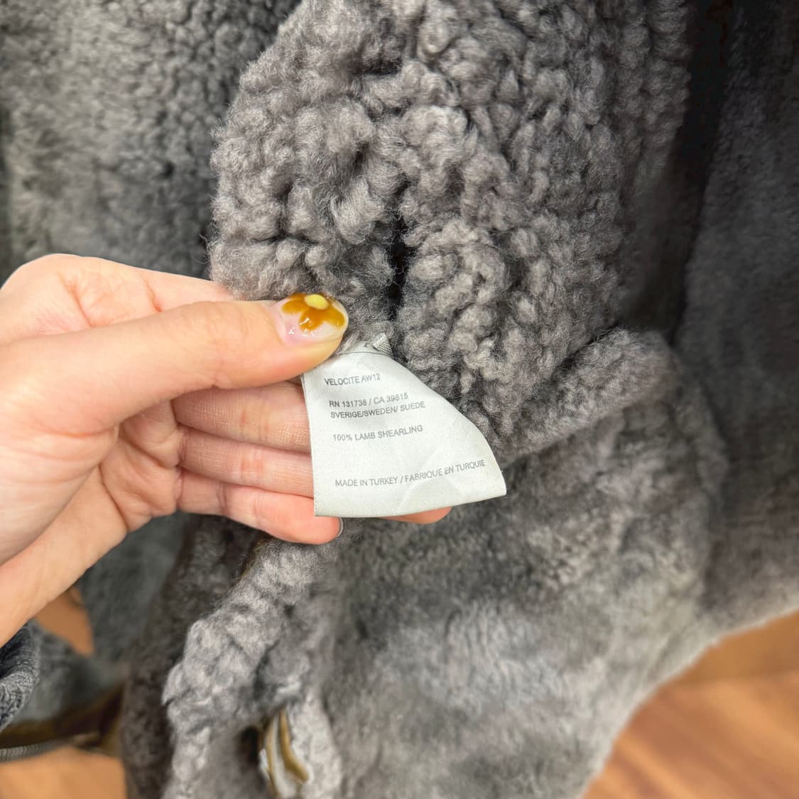 아크네 스튜디오 무스탕 자켓 램 시어링 퍼 트리밍 디테일 브라운 상품이미지7