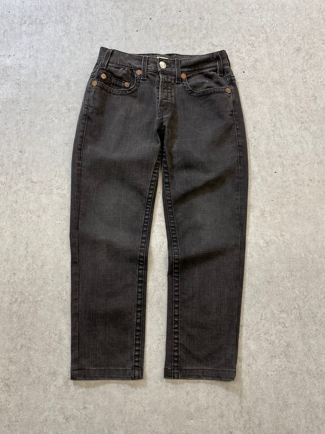 [31] True Religion 트루릴리전 블랙 워시드 데님팬츠 상품이미지4