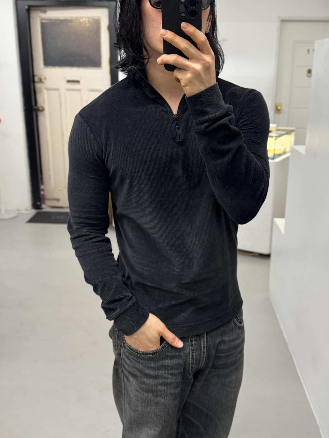 조르지오 아르마니 벨벳 집업 탑 상품이미지5