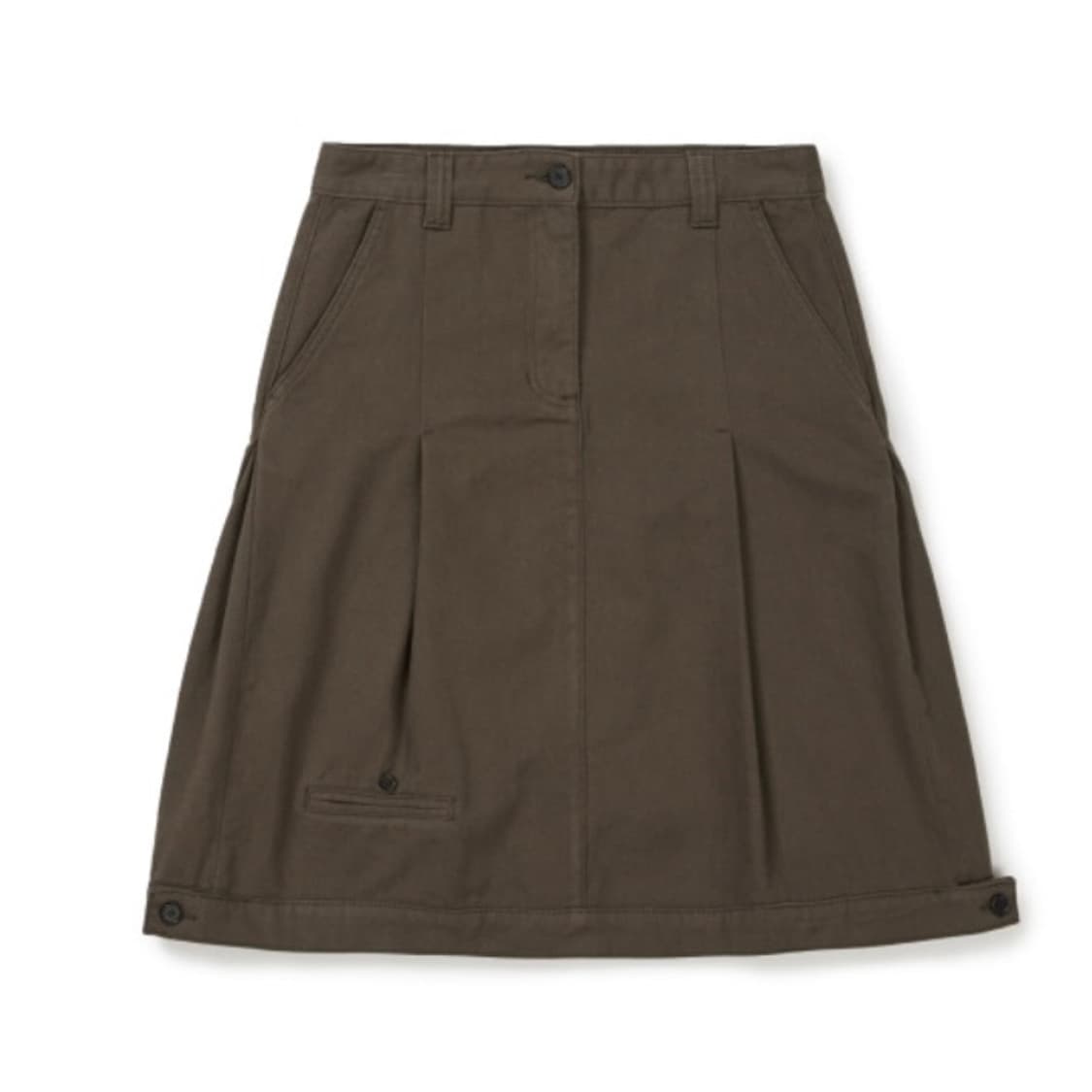 엘씨디씨티엠 COTTON TAILORED MIDI SKIRT 브라운 상품이미지5