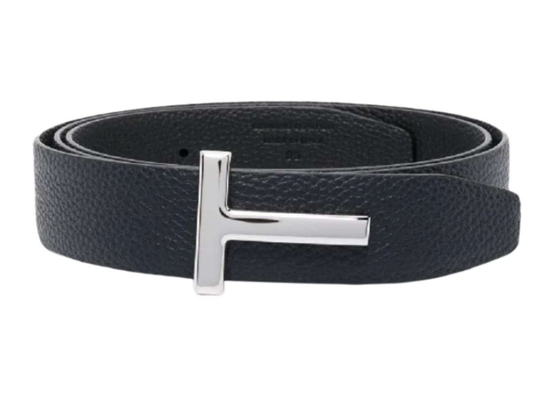 톰포드 벨트 레더 리버시블 다크 네이비 블랙 95사이즈 TB224 LCL 상품이미지1