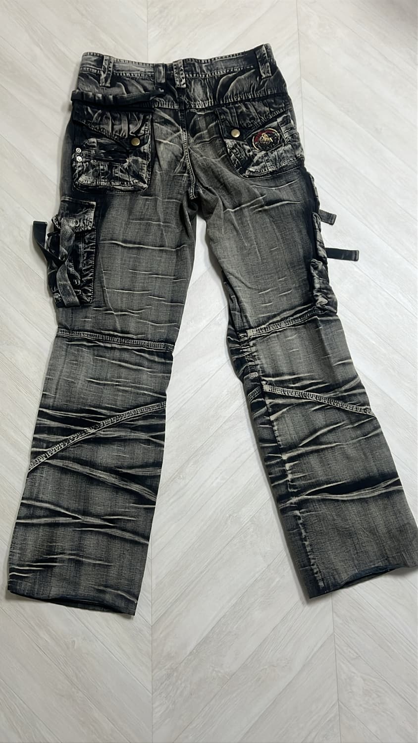 gray crack washing cago pants 상품이미지2