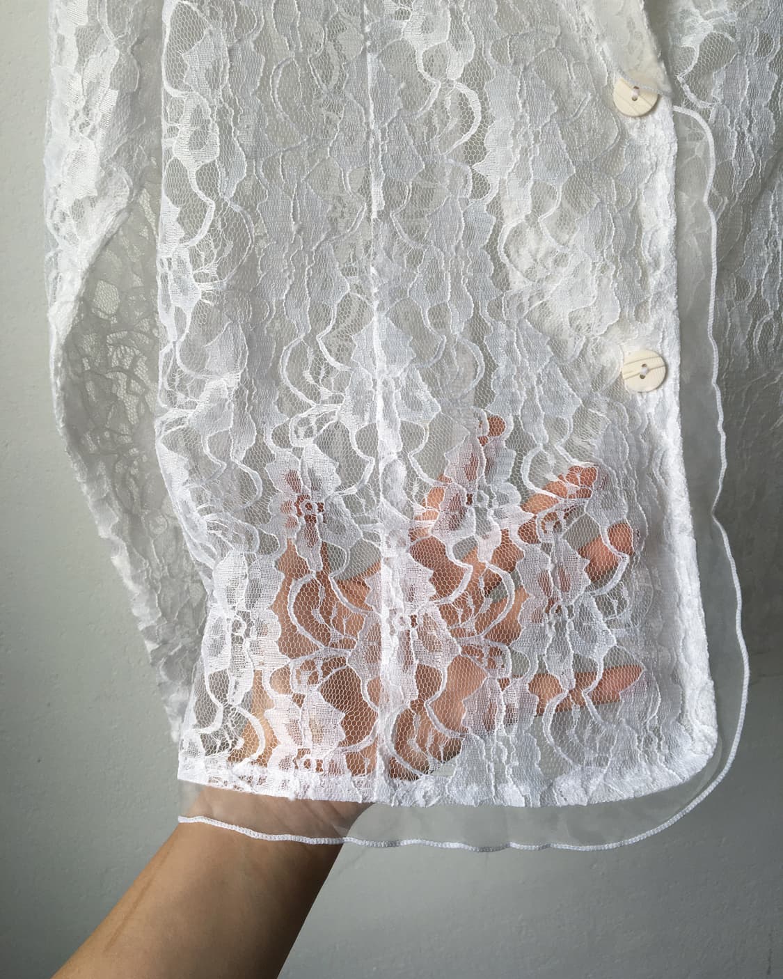 Flower pattern see through jacket 상품이미지5