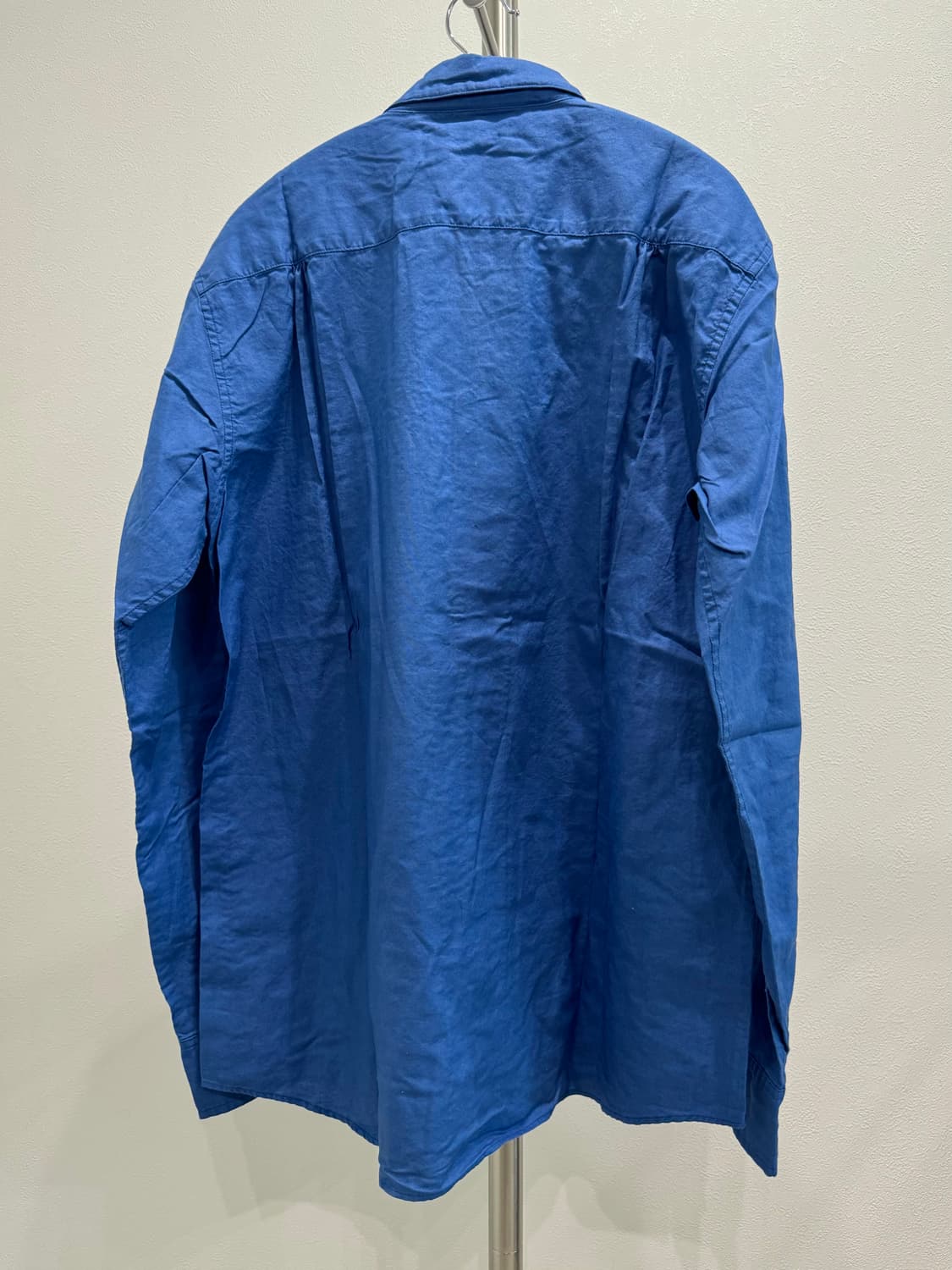 캐피탈 넥 스트링 버튼업 블루 셔츠 상품이미지4