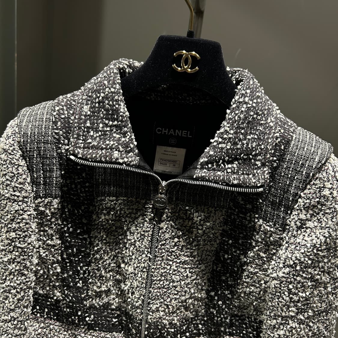 샤넬 펀믹스 집업 트위드 자켓 상품이미지2