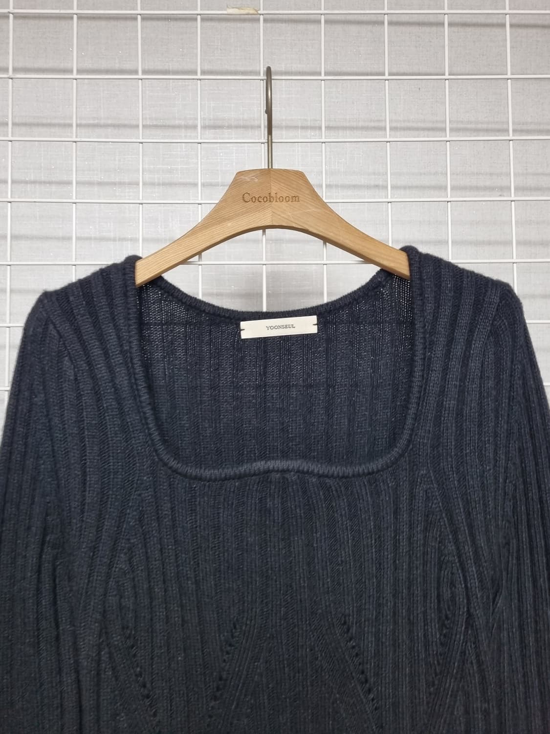 (택포) YOONSEUL 윤슬샵 스퀘어넥 니트원피스 상품이미지4