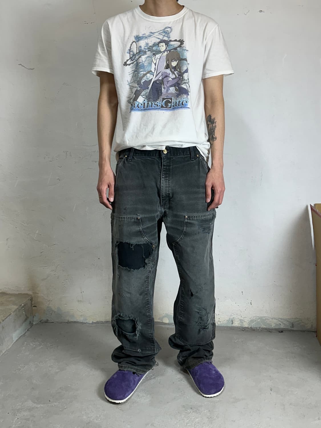 00's USA Made 칼하트 B01 더블니 블랙 칼하트 썩블니 좀비 상품이미지2