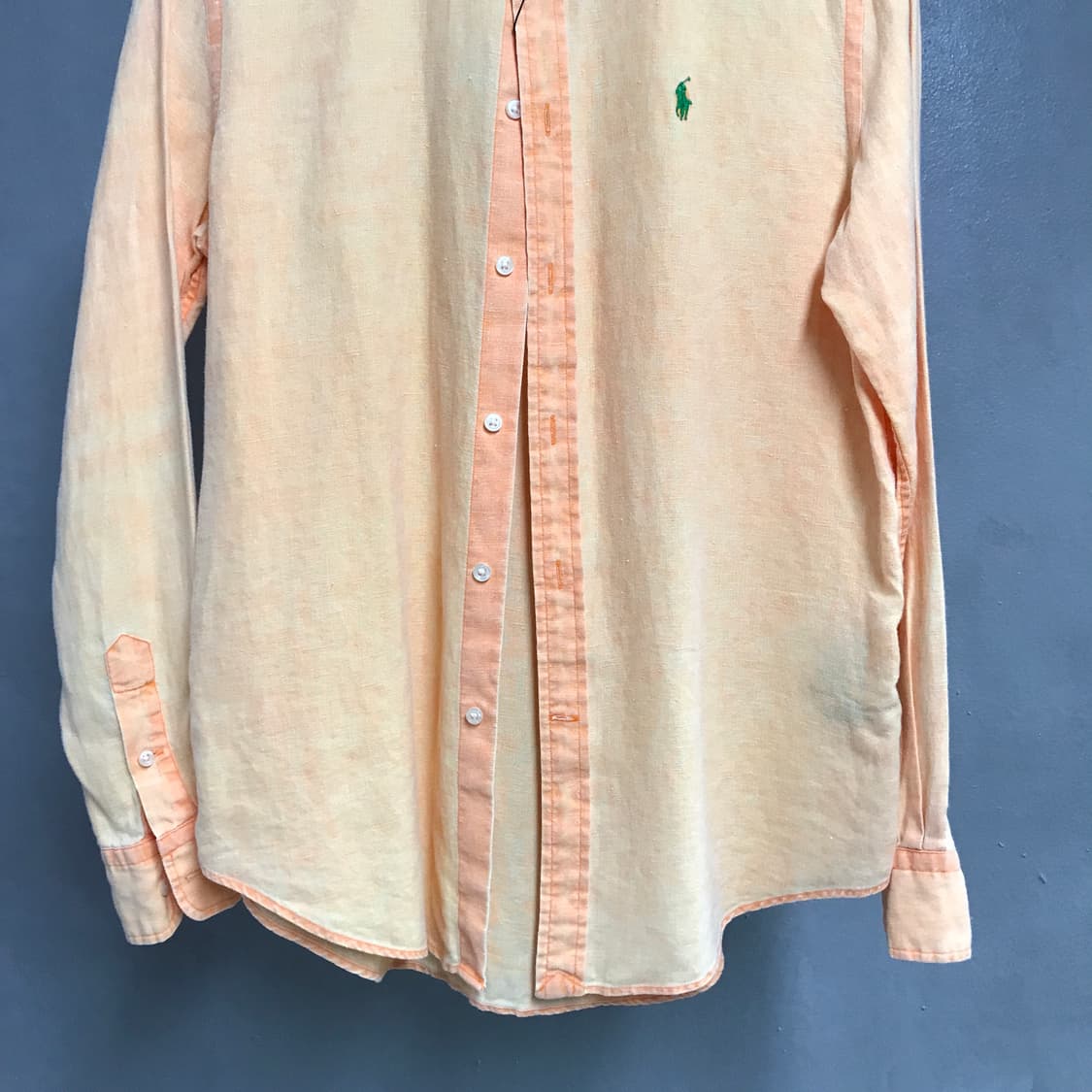 폴로 랄프로렌 린넨 셔츠 오렌지 S 상품이미지3
