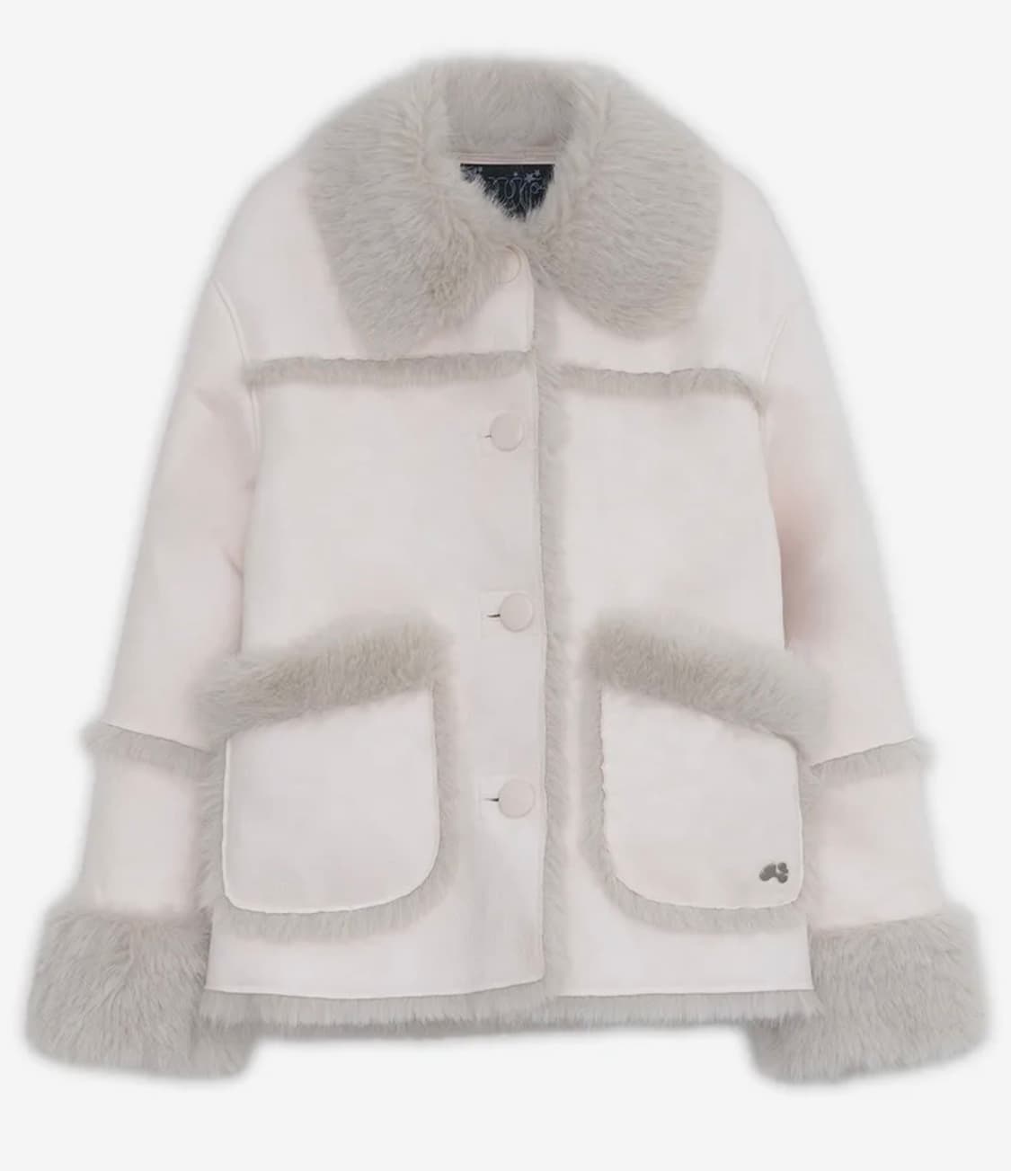 허그유어스킨 시어링 무스탕 자켓 핑크 상품이미지1