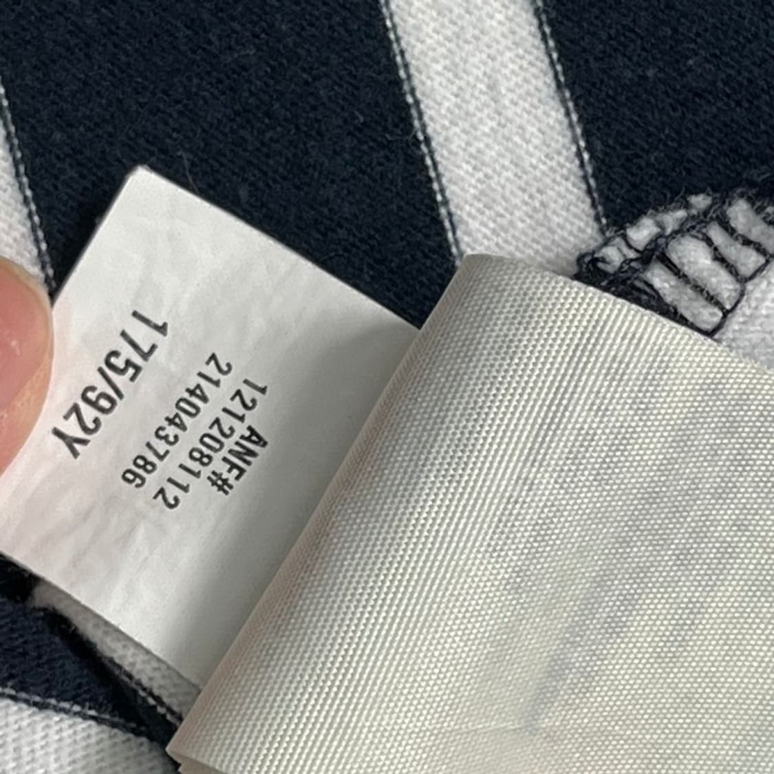  ABERCROMBIE & FITCH 스트라이프 카라티 네이비 S 상품이미지7
