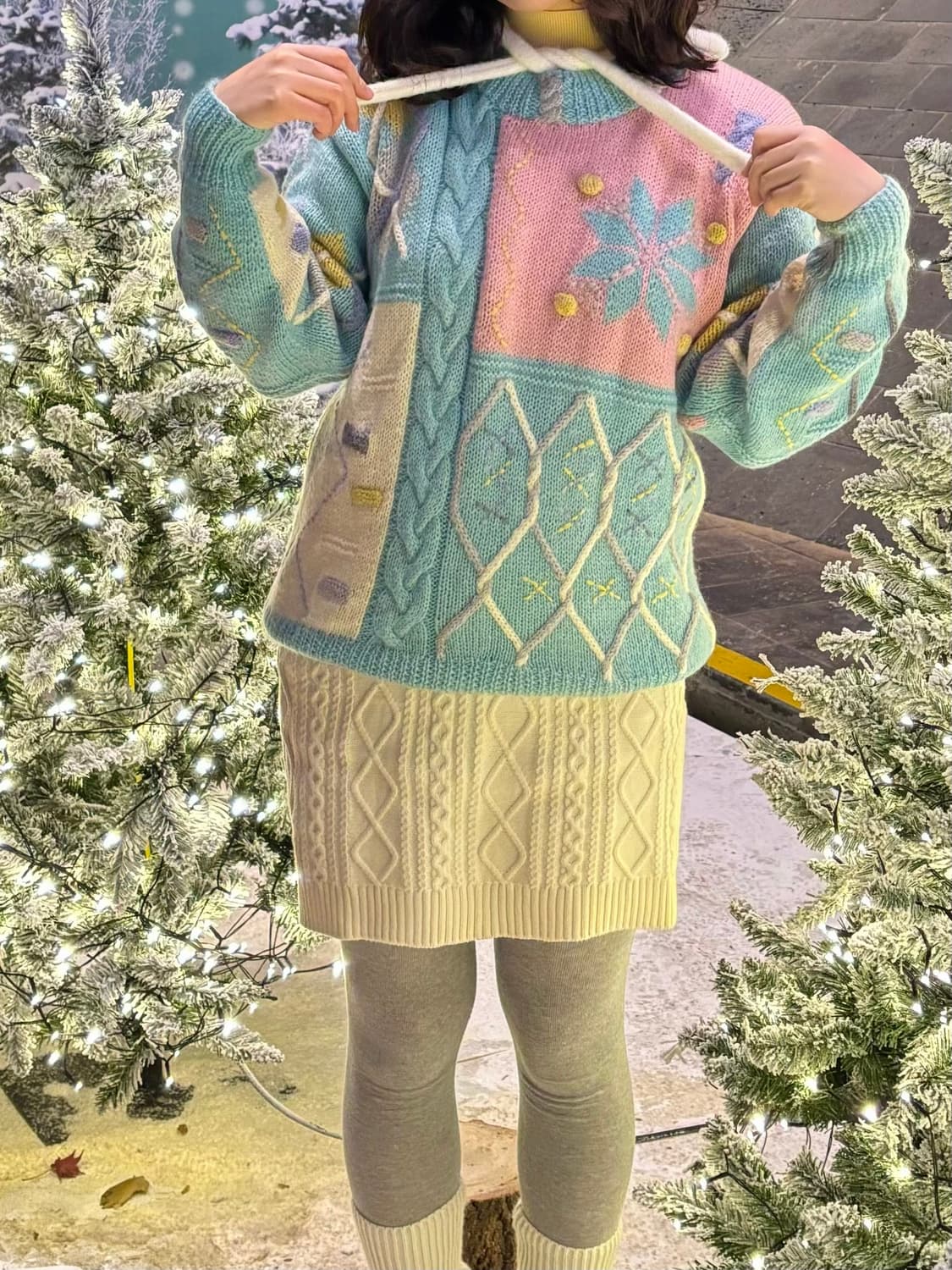 눈꽃 파스텔 니트 set❄️🩵 상품이미지7