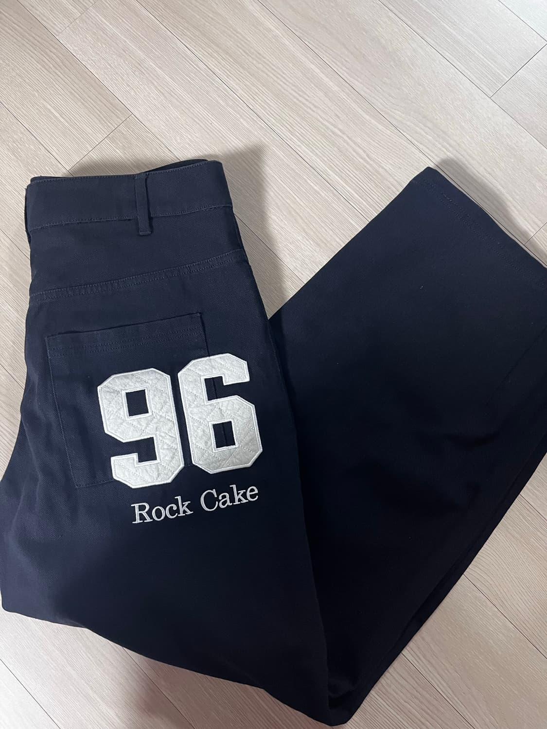 락케이크 96 Applique Pants - Black (S) 상품이미지3