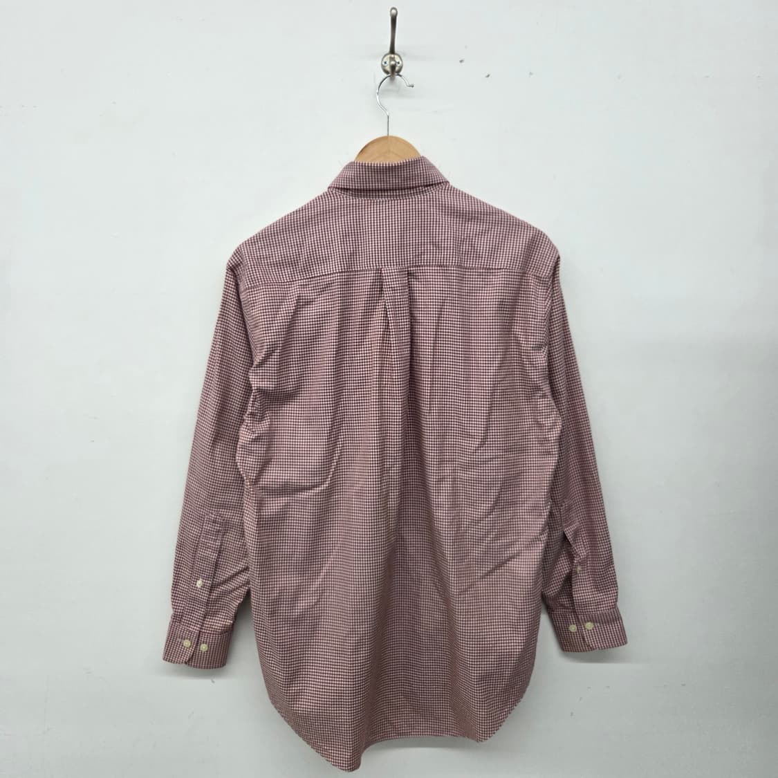 브룩스브라더스 체크 긴팔 셔츠 레드 남성S 상품이미지4