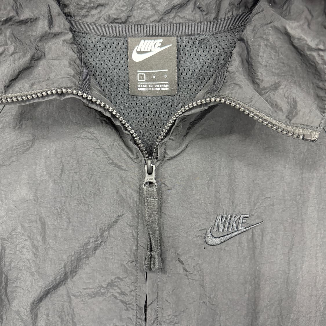 (L)나이키 NIKE 빅로고 우븐 아노락 자켓(블랙,검흰) 상품이미지2