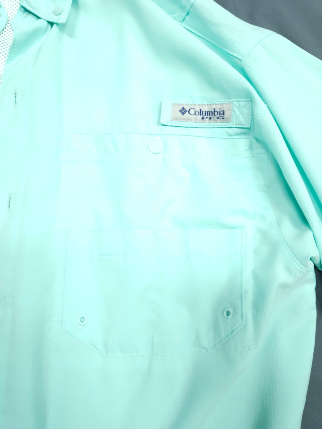 빈티지 콜롬비아 민트컬러 (얇은감)  상품이미지4