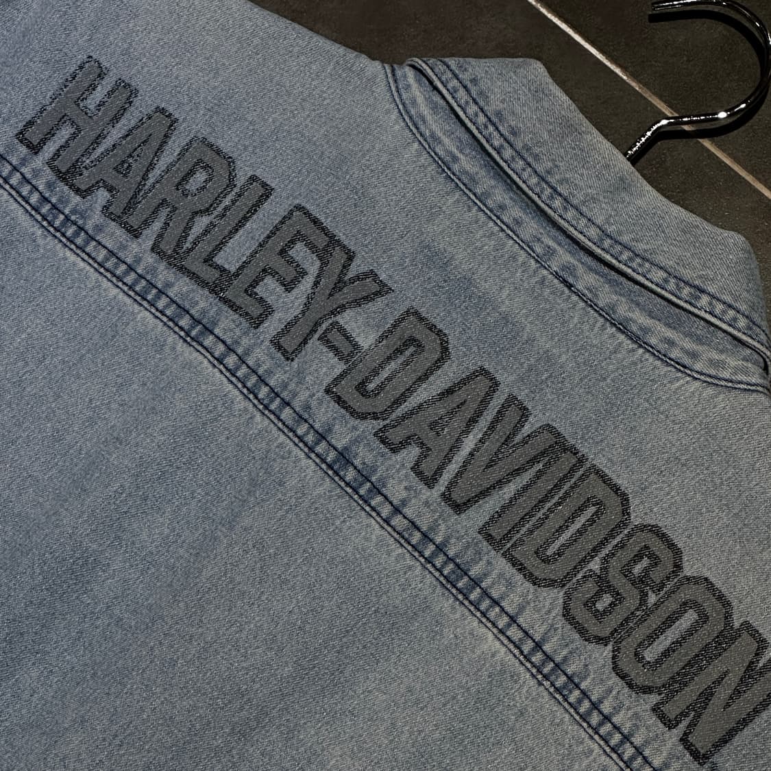 [HARLEY-DAVIDSON] 연청 데님 백로고 할리 셔츠 상품이미지5
