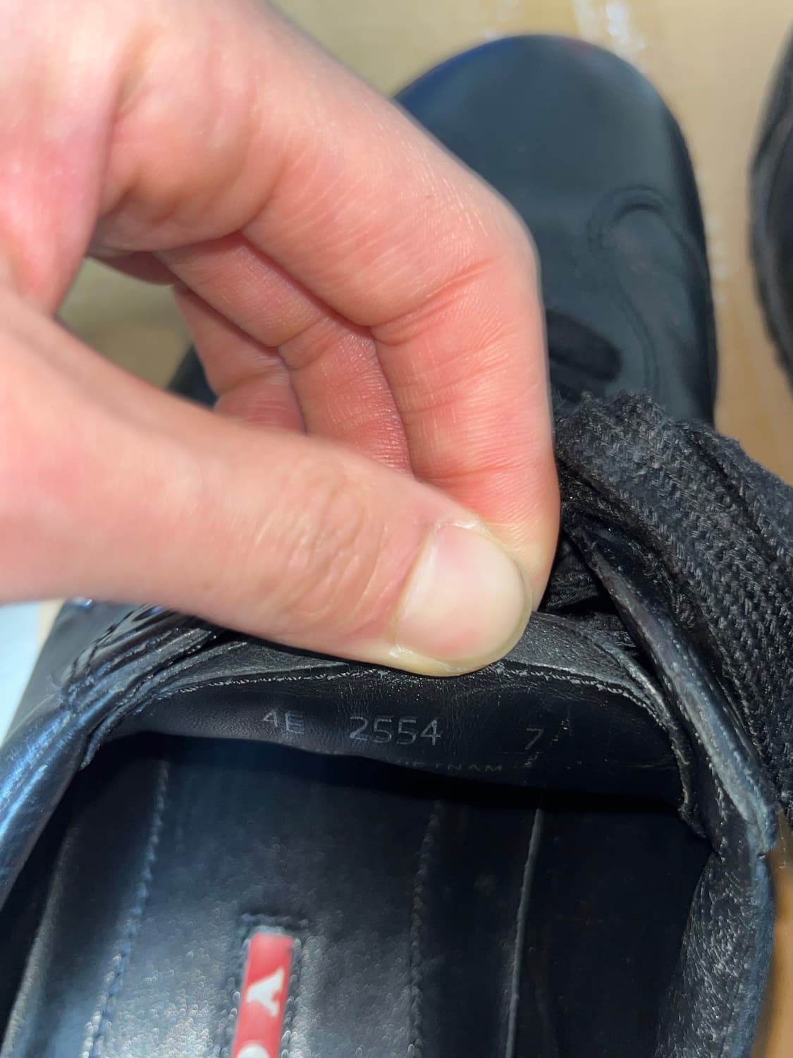 프라다 스포츠 블랙 가죽 스니커즈 260 (7사이즈) 상품이미지9