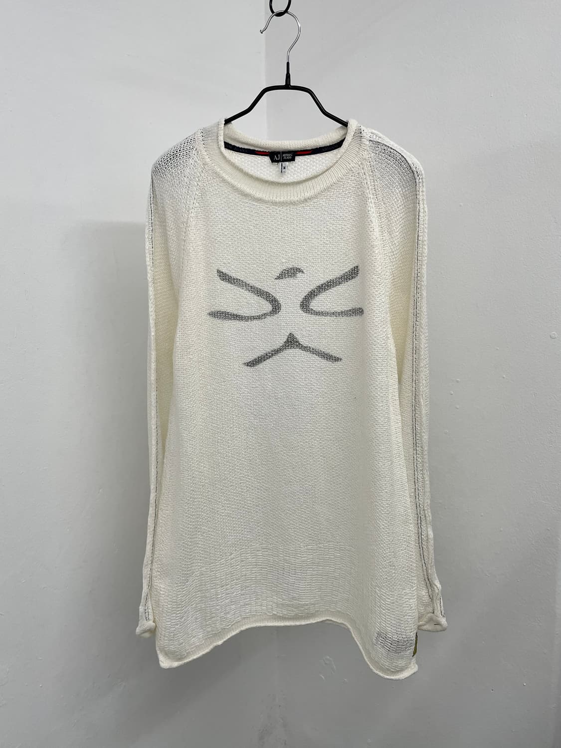 알마니 로고 디테일 니트 상품이미지5