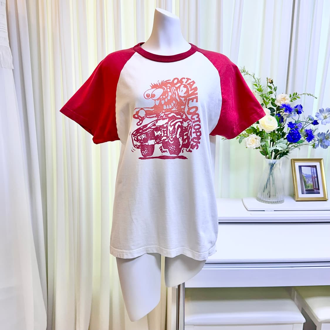 빔즈 빈티지 프린팅 링거티셔츠 상품이미지1