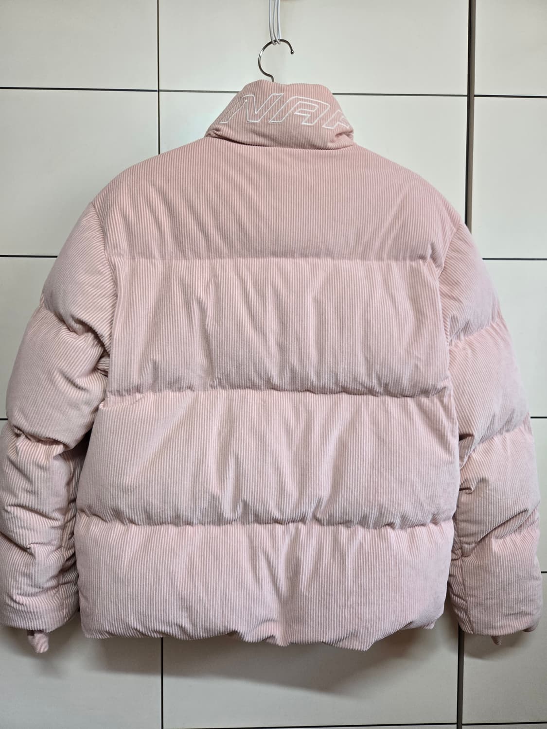 다이나핏 딸기우유핑크 코듀로이 덕다운 패딩 상품이미지5