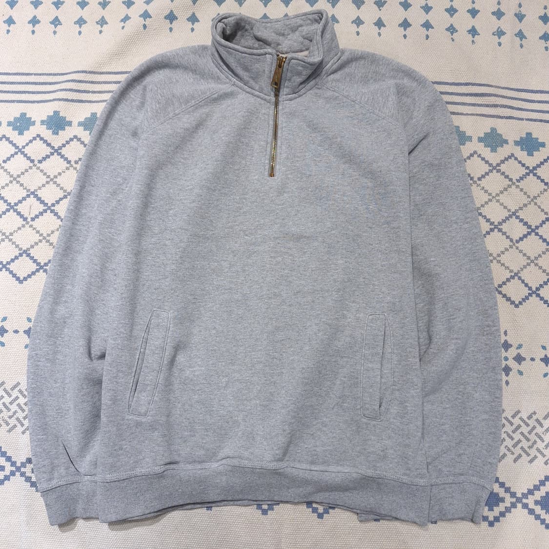 칼하트 그레이 모크넥 반집업 릴렉시드 아노락 기모 긴팔 티셔츠 롱슬리브 상품이미지3