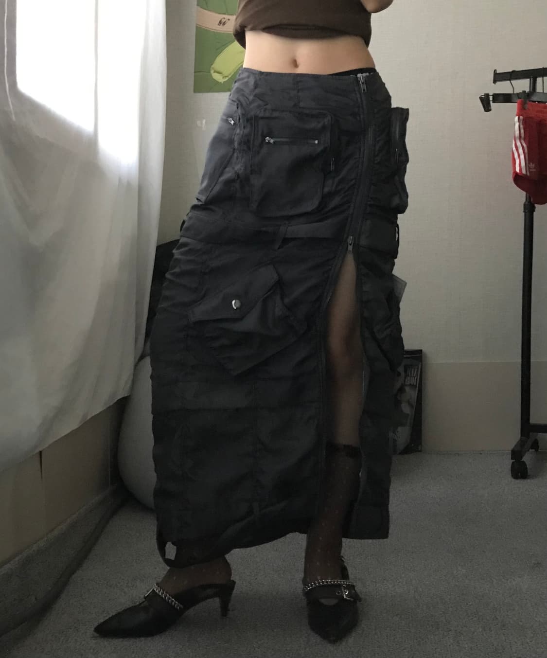 3CE 셔링 포켓 맥시스커트 상품이미지1