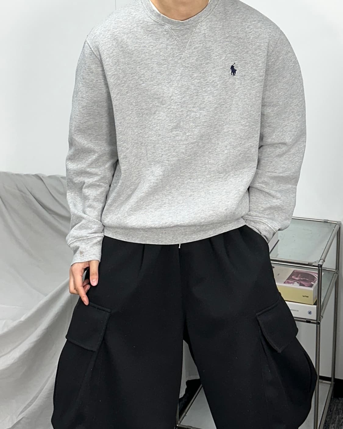폴로 랄프로렌 블랙포니 그레이 맨투맨 L 상품이미지2